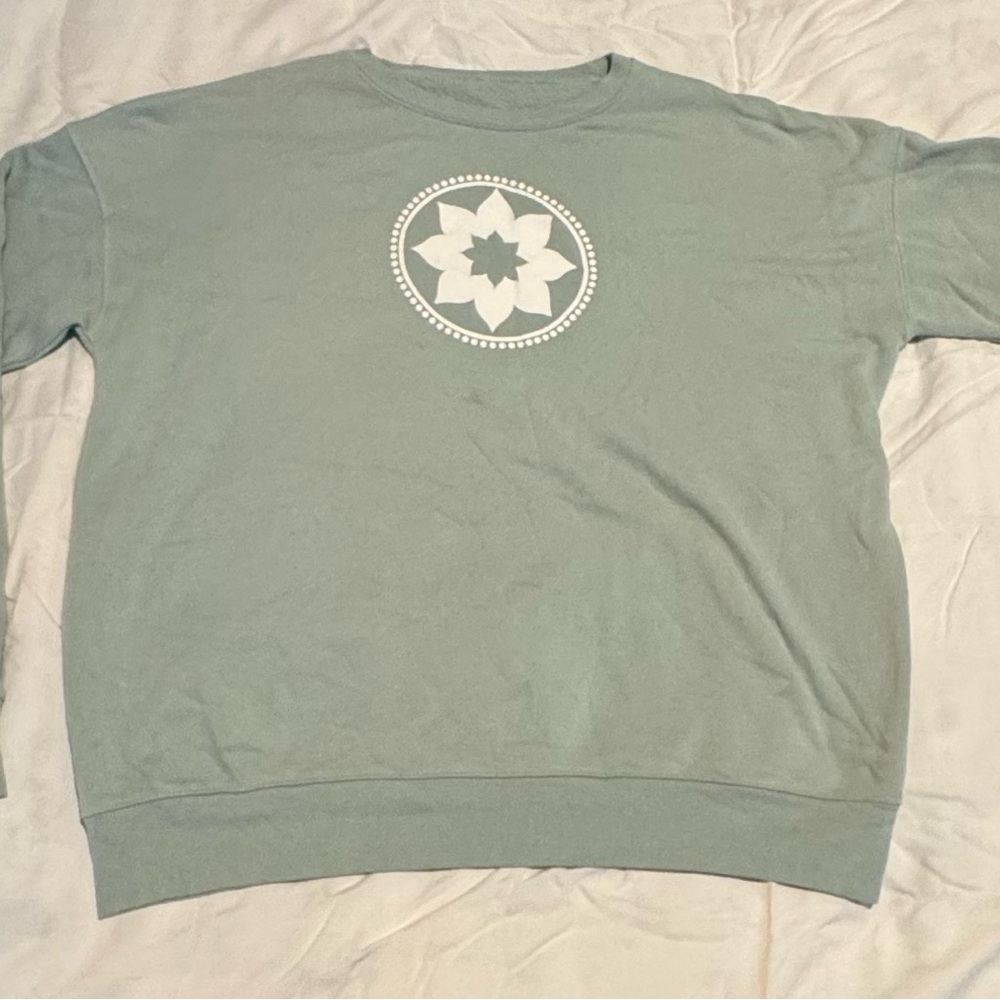 Mint Green Sweatshirt with White Club Pilates Logo
